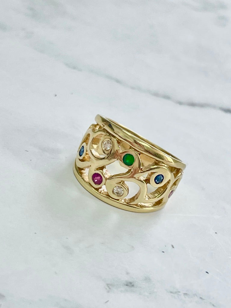 Vintage Multi Stone Ring