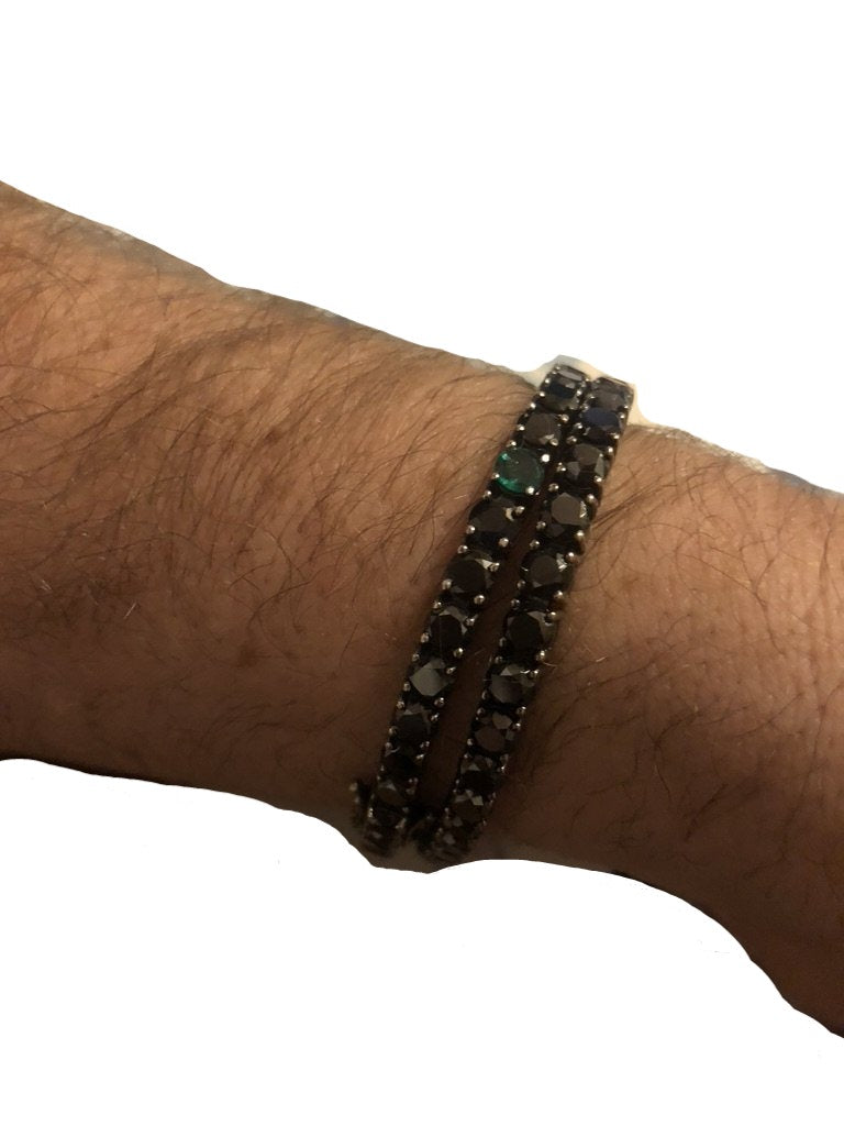 Black Diamond Rhodium Tennis Bracelet