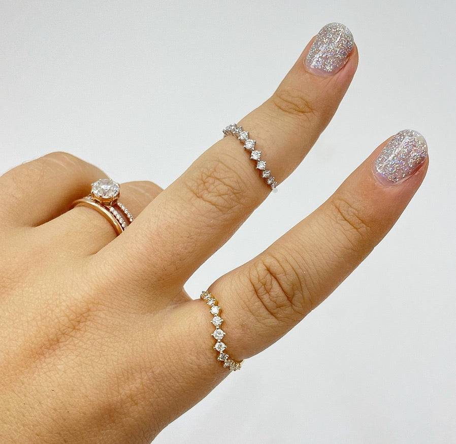 Diamond Swirl 14k Ring