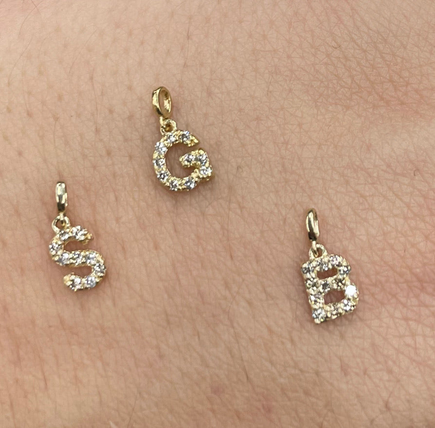 Mini Dangle Diamond Initial
