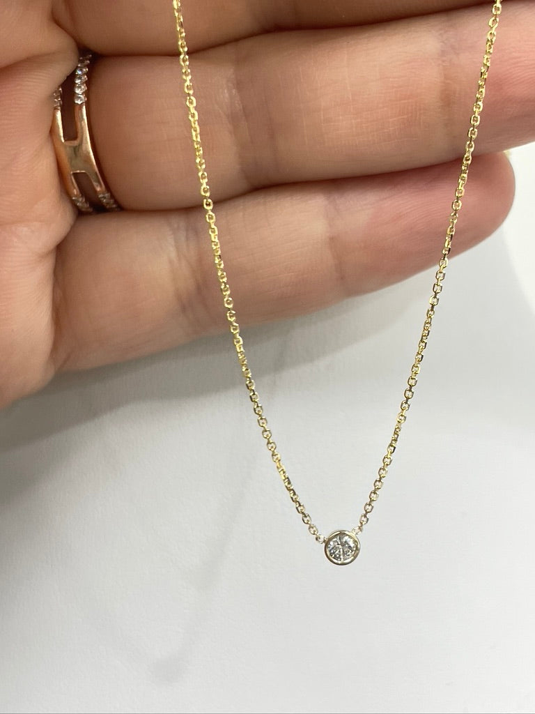 Petite Bezel Diamond Pendant