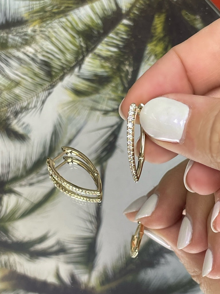 Diamond Pointed Earrings