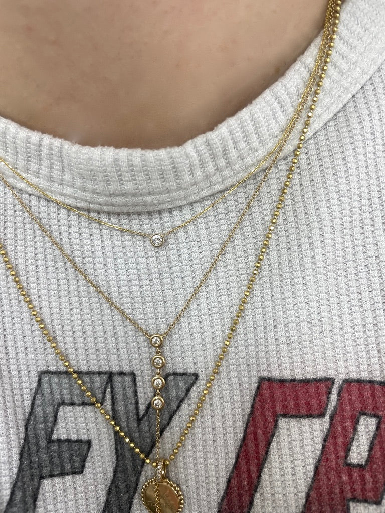 Petite Bezel Diamond Pendant