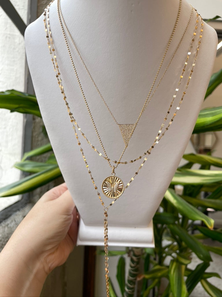 Gold Disc Lariat