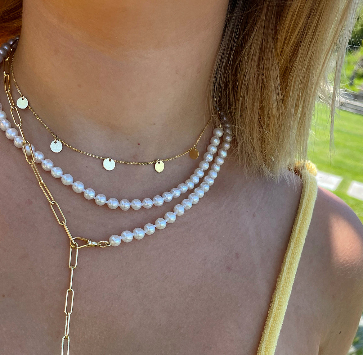 Gold Drip Disc Choker