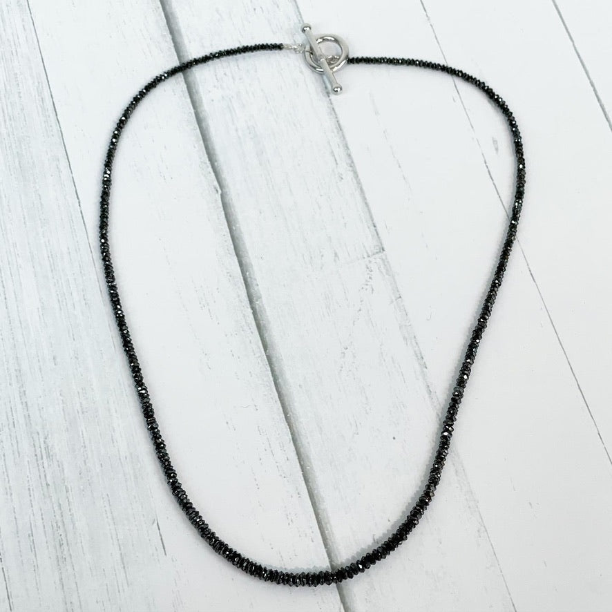 Black Diamond Bead Necklace