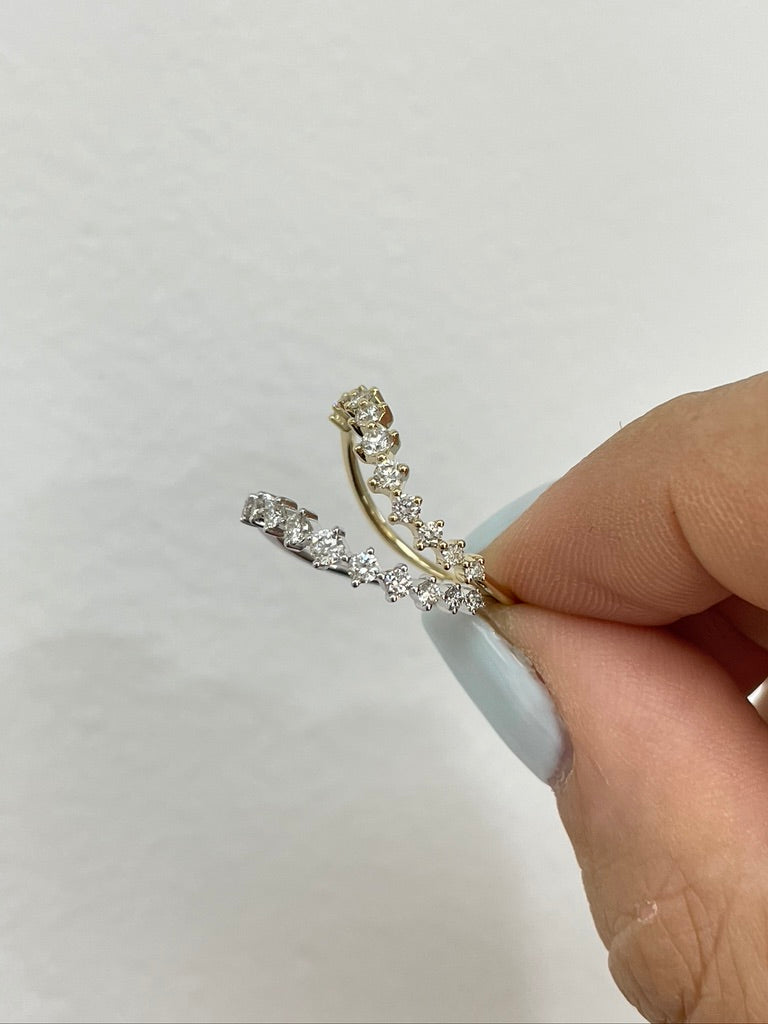 Diamond Swirl 14k Ring