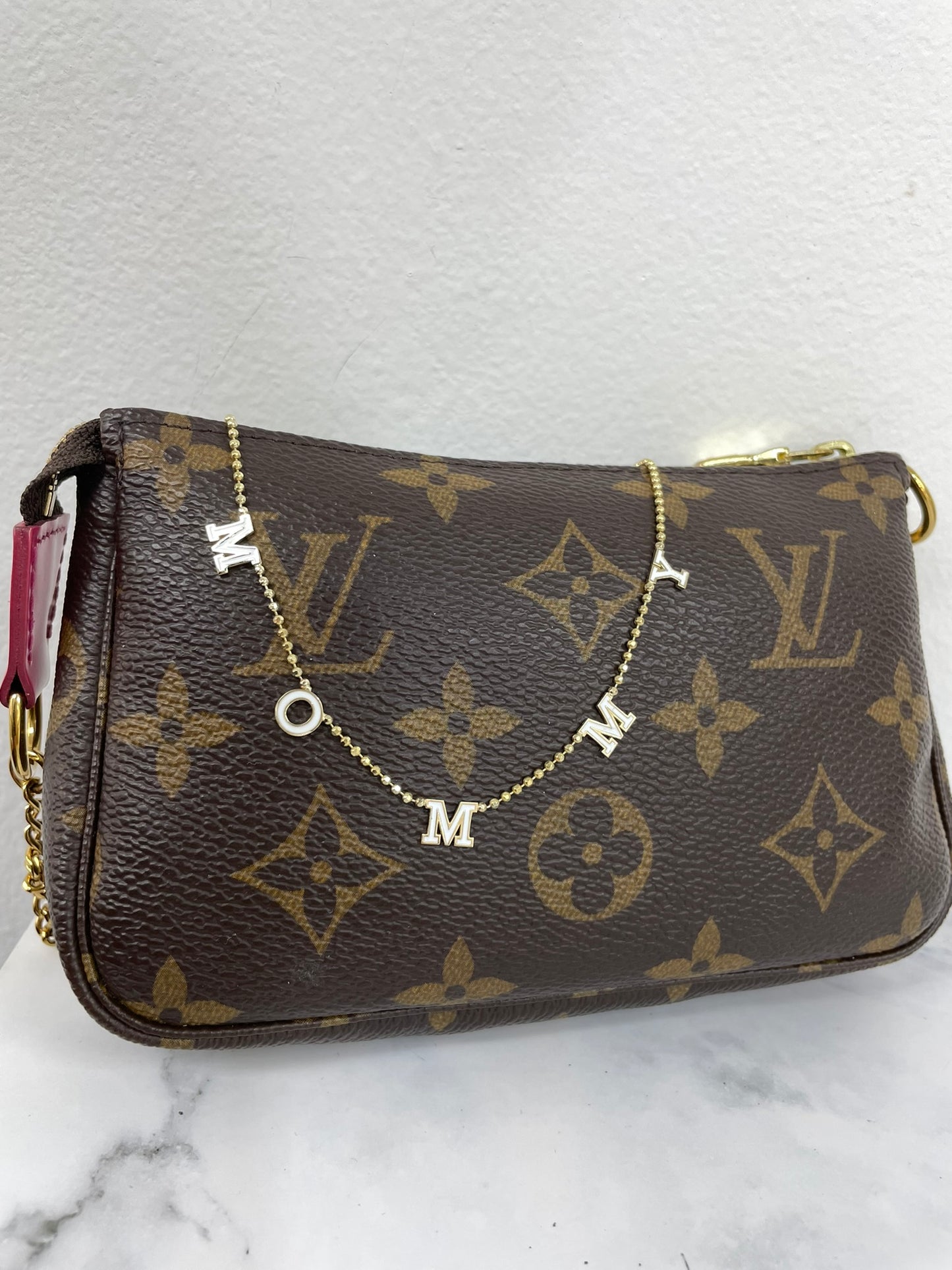 MOMMY Enamel Letter Necklace