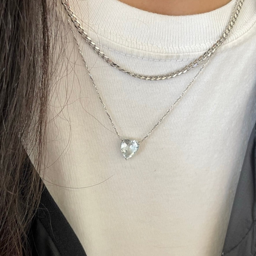 Bezel Blue Heart Topaz