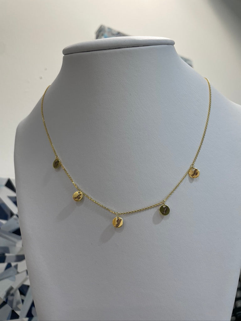Gold Drip Disc Choker