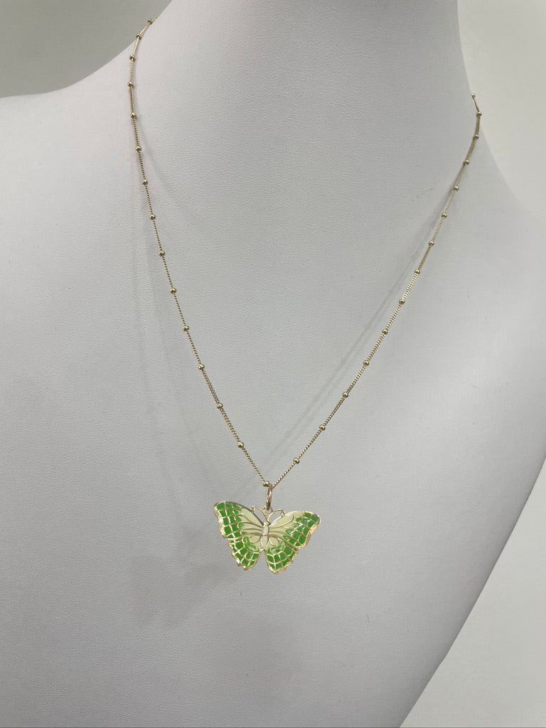 Enamel Butterfly Pendants