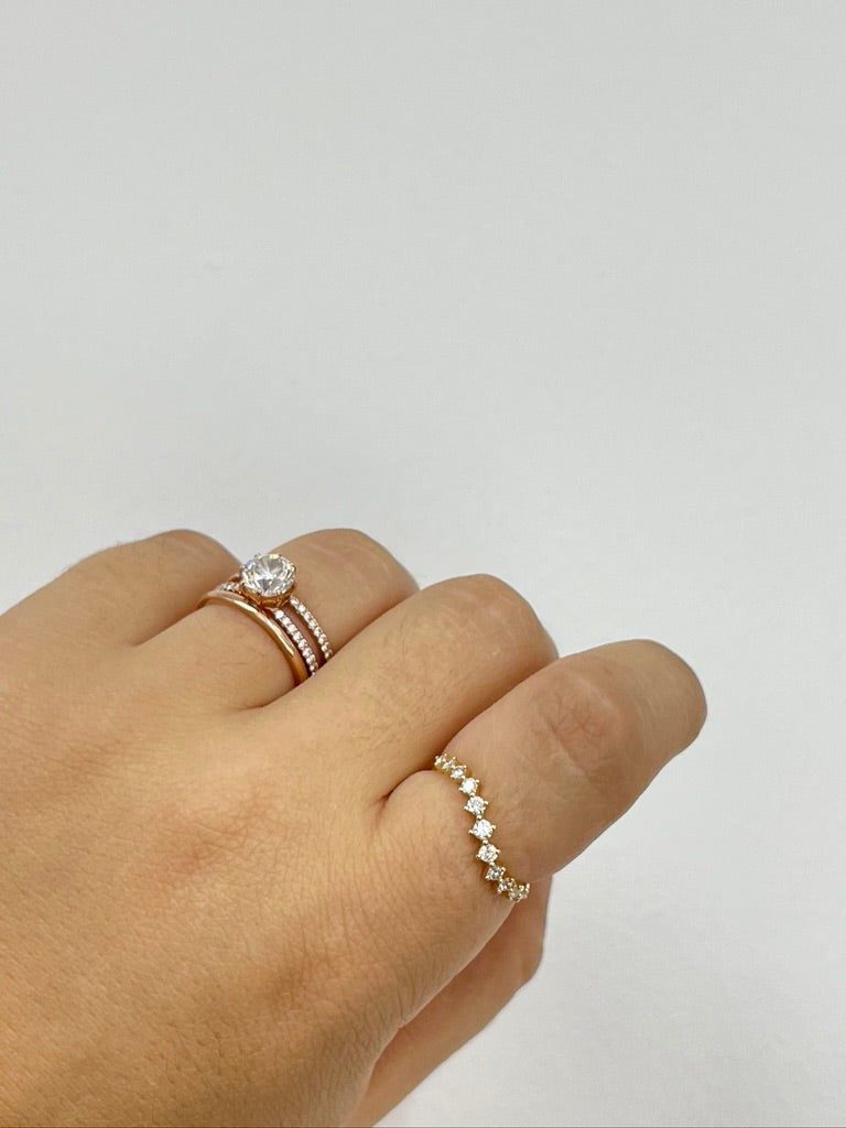 Diamond Swirl 14k Ring