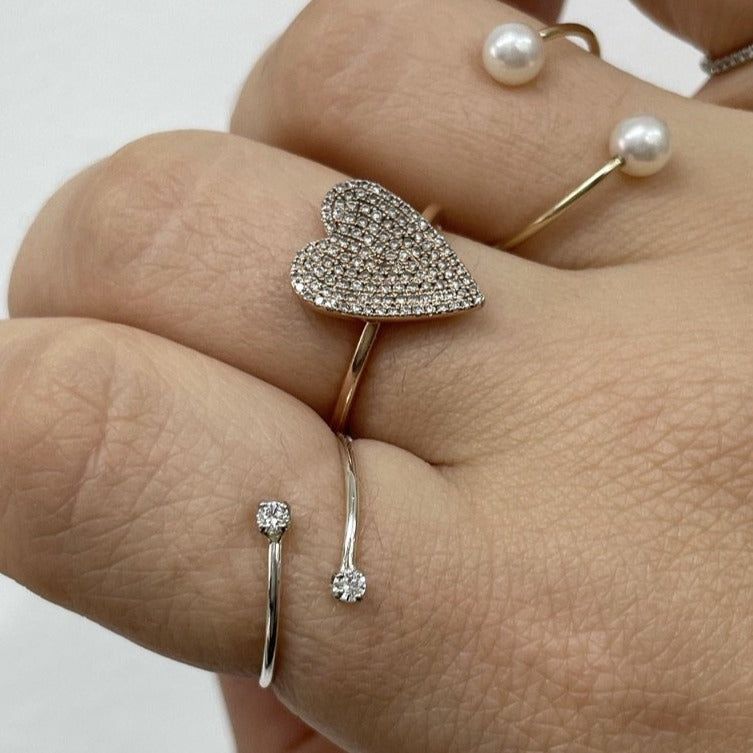 Diamond Double Open Gold Ring