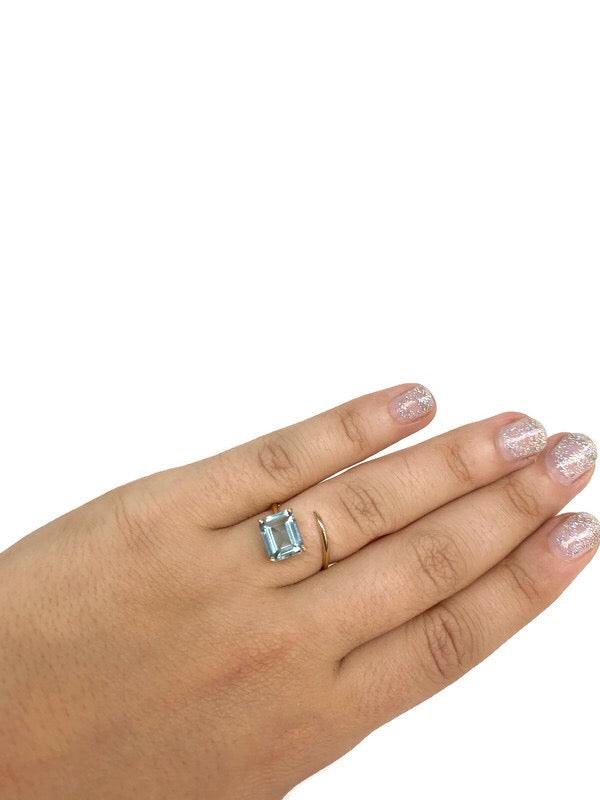 Blue Topaz Wrap Ring