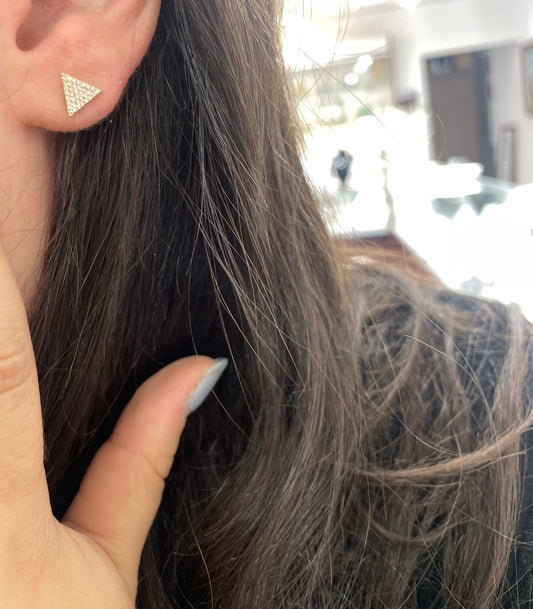 Triangle Diamond Studs
