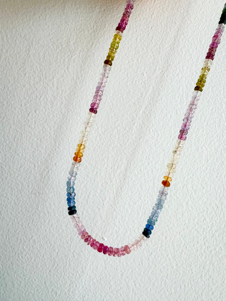 Pastel Sapphire Bead Necklace