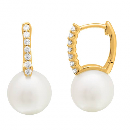 Pearl And Diamond Earrings