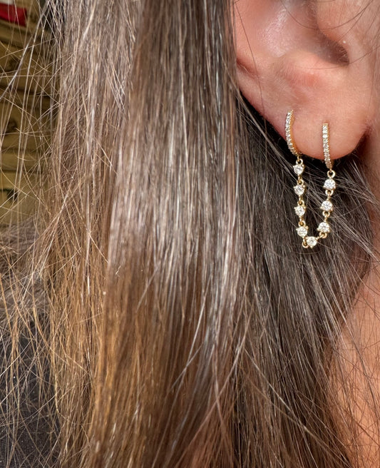 Lily Earrings Double Huggie