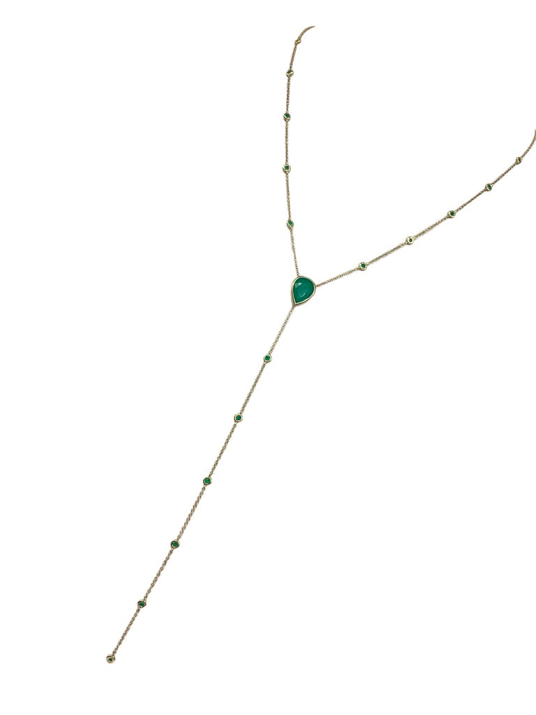 Emerald Bezel Lariat