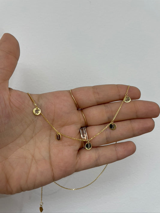 Gold Drip Disc Choker