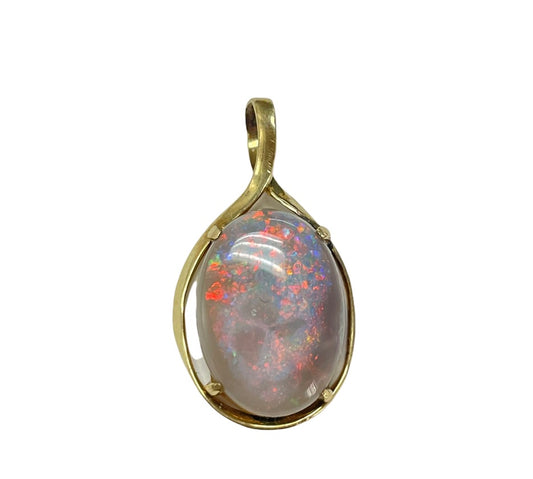Black Australian Opal Pendant