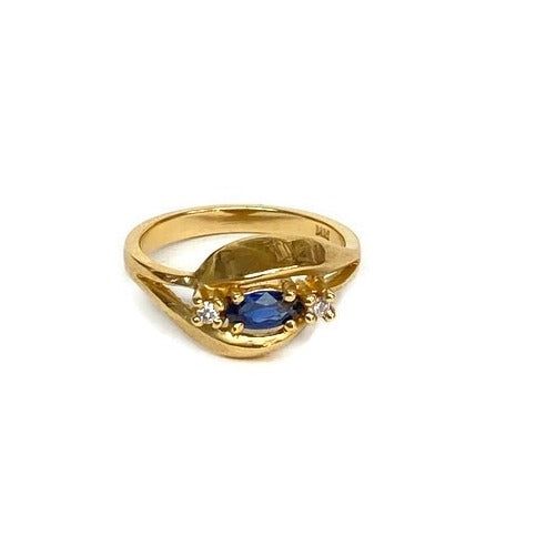 Marquise Sapphire and Diamond Vintage Ring