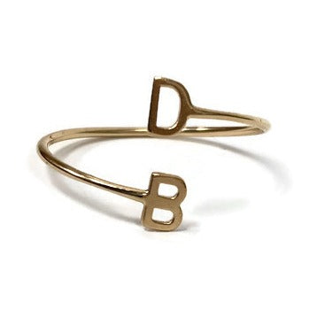 14k Mini Gold Initials Ring