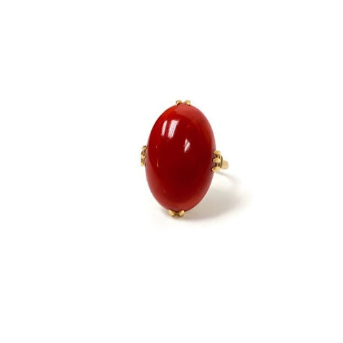 Ox Blood Coral Ring