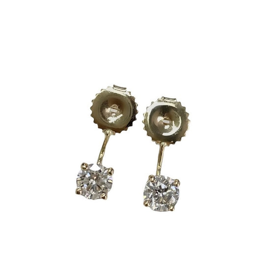 Floating Round Diamond Earring Backs