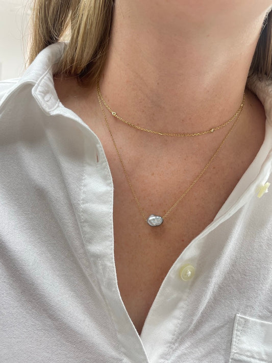 Tahitian KESHI Pearl pendant