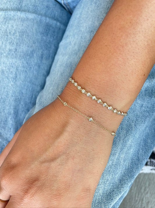 5 Bezel Diamond Bracelet