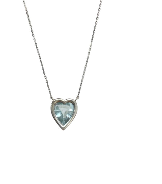 Bezel Blue Heart Topaz