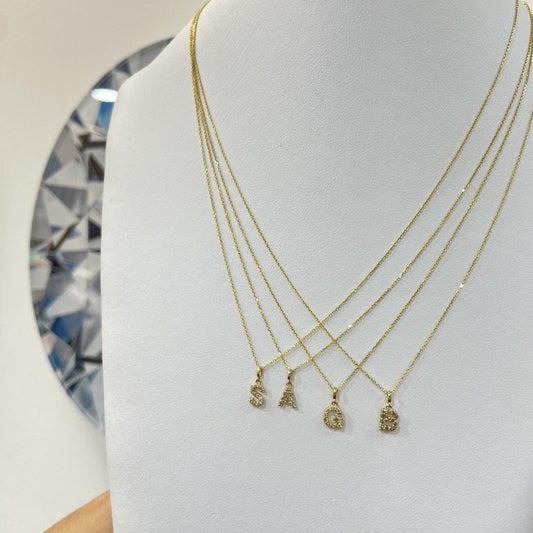 Mini Dangle Diamond Initial