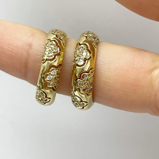 Cut Out Flower Dome Ring