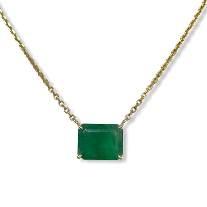 Emerald cut Emerald Pendant