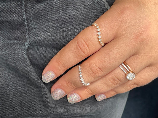 Diamond Swirl 14k Ring