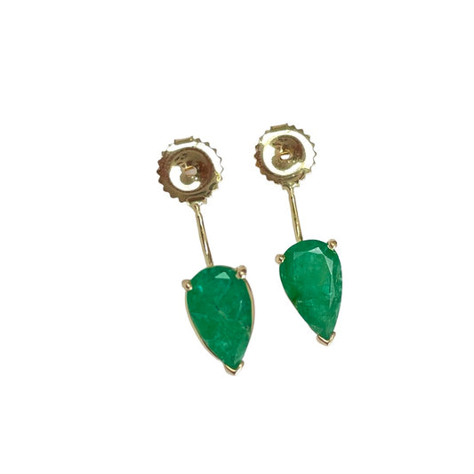 Floating Emerald Earring Backs