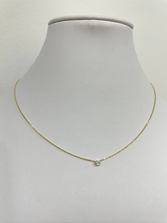 Petite Bezel Diamond Pendant