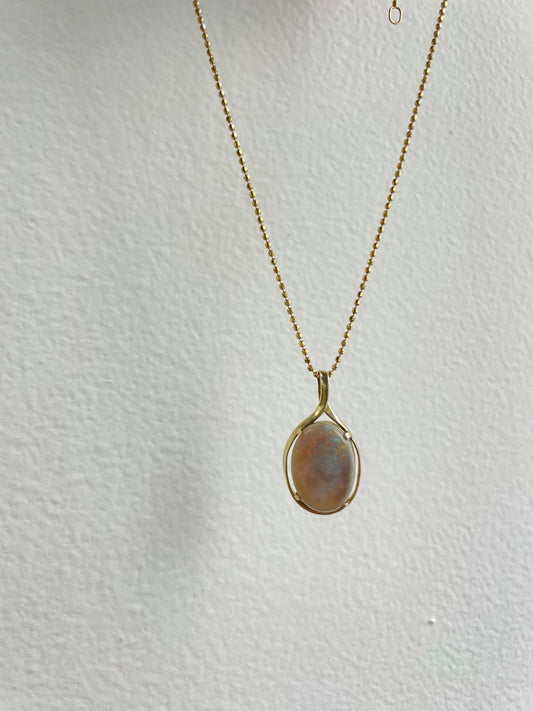 Black Australian Opal Pendant