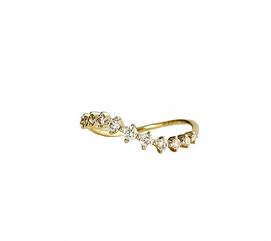 Diamond Swirl 14k Ring