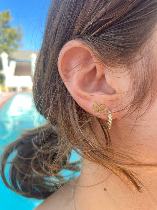 Butterfly Studs 14k