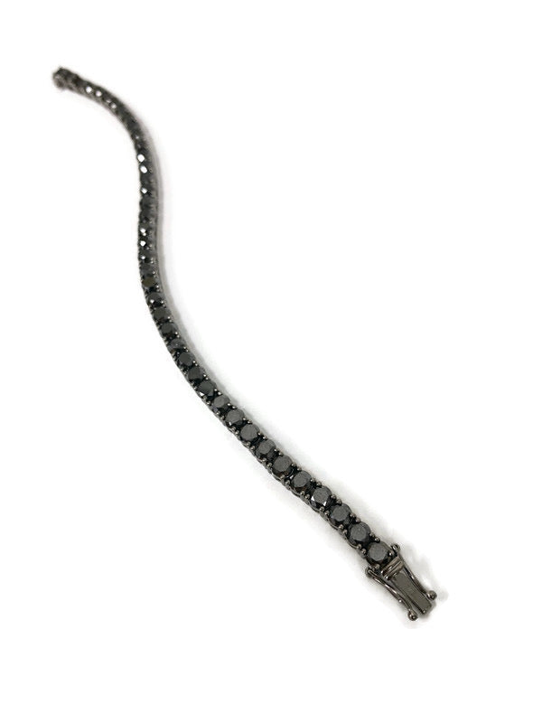 Black Diamond Rhodium Tennis Bracelet