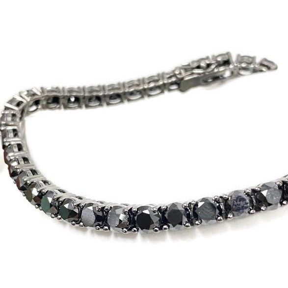 Black Diamond Rhodium Tennis Bracelet