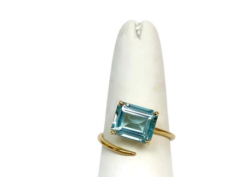 Blue Topaz Wrap Ring