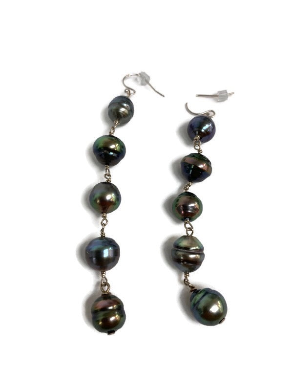 Tahitian Pearl Dangle Earrings