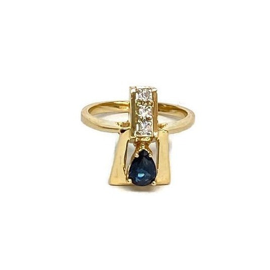 Vintage Sapphire & Diamond Ring