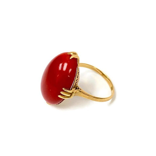 Ox Blood Coral Ring