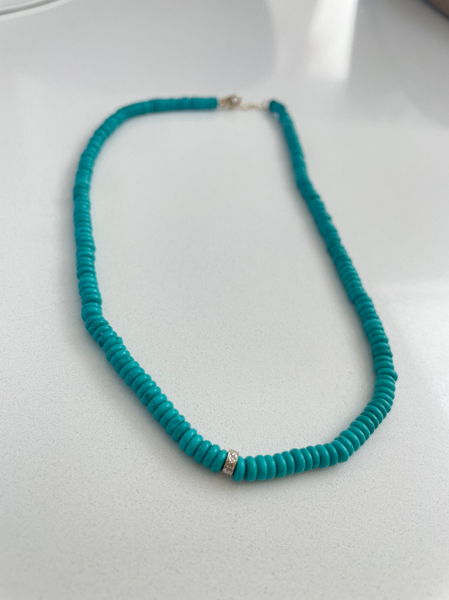 Turquoise strand with Diamond Rondel