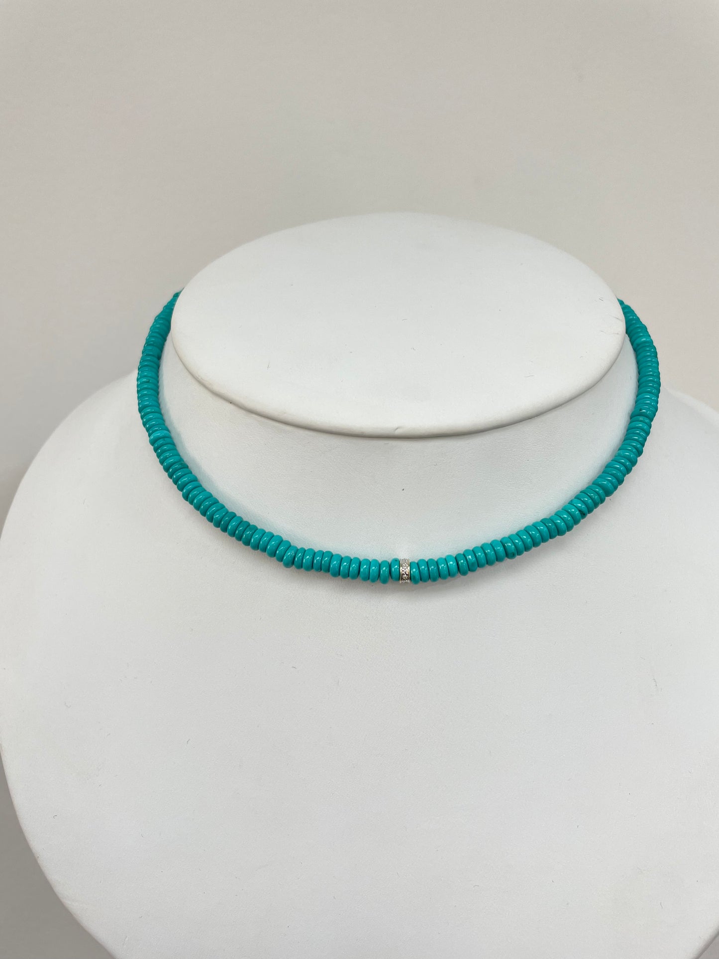 Turquoise strand with Diamond Rondel